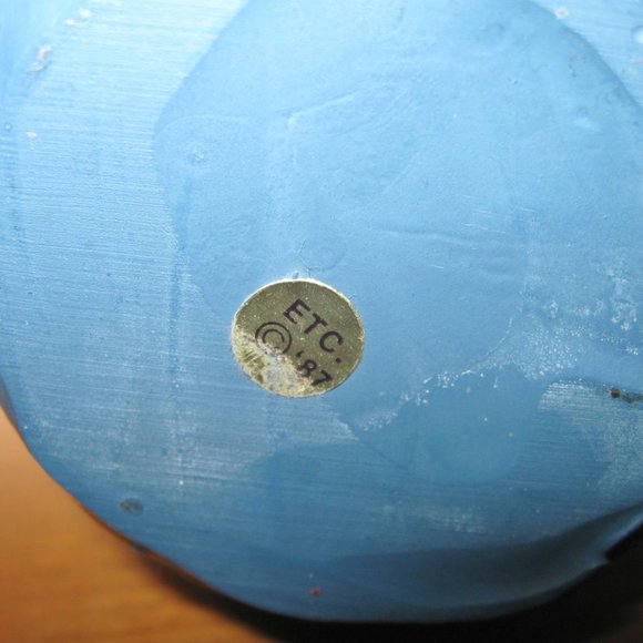 Meow! French Sailor Fat Cat Vintage Handcrafted Painted Pottery Cat Decor - Picture 8 of 8